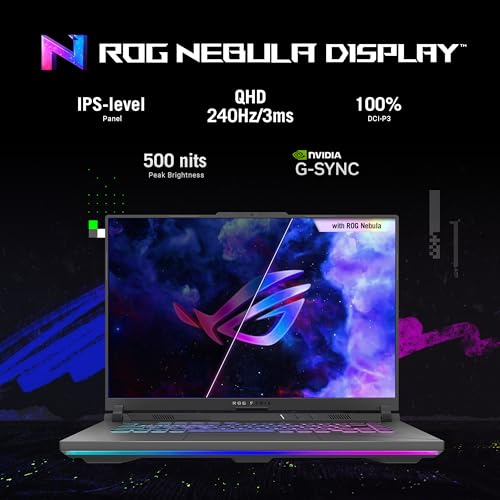 ASUS ROG Strix G17 17.3” QHD 240Hz Ryzen 9 7945HX 32GB 1TB SSD RTX 4070 Gray Like New