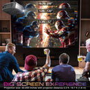 OKCOO PROJECTOR NATIVE 1080P LED VIDEO PROJECTOR, 6500 LUX - SILVER/GRAY - Like New