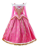 JERRIS APPAREL GIRLS PINK PRINCESS COSTUME HALLOWEEN COSPLAY PARTY SIZE: 7 YOUTH - Like New