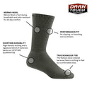 DARN TOUGH TACTICAL BOOT FULL CUSHION SOCKS T4022 UNISEX SIZE SMALL - BROWN - Brand New