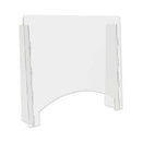 DEFLECTO COUNTER TOP BARRIER PASS THRU, 27" X 6" X 23.75" 2 PKS ACRYLIC, CLEAR - Brand New