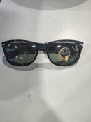 RAY-BAN RB2132 WAYFARER SQUARE SUNGLASSES 58MM, NON-POLARIZED - BLACK/G-15 GREEN - Like New