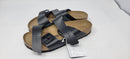 BIRKENSTOCK ARIZONA BS BLACK LEATHER SANDAL - SIZE:MEN 7 WOMEN 9 - ARIZONA BLACK - Brand New