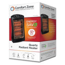 Comfort Zone Energy Save Quartz Radiant Heater CZQTV008EBK - Black - Like New