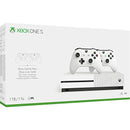 MICROSOFT XBOX ONE S 1TB 2 CONTROLLER BUNDLE CONSOLE 234-00598 - WHITE New