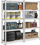 SAMRELAX 5 Tier Storage Shelves, 2 pcs Adjustable & Detachable B0FKTGR3VK White - Brand New