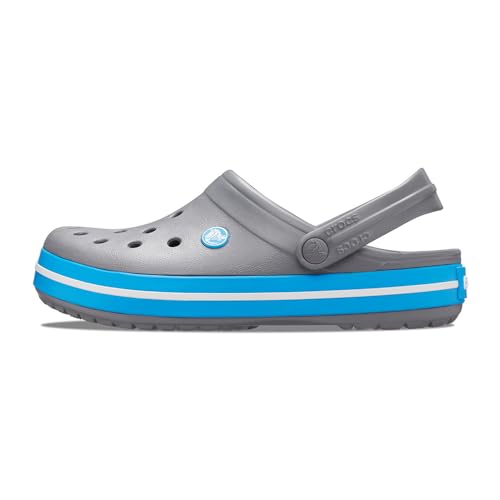 CROCS UNISEX ADULT CROCBAND CLOG - SIZE: MEN 9 WOMEN 11 - CHARCOAL/OCEAN - Brand New