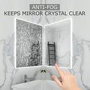 Newcoco 24x32 Inch LED Bathroom Mirror Lighted Wall Mounted B093T3Y77J - Black - Like New