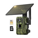 SEHMUA CELLULAR TRAIL CAMERA 4G LTE 3RD GEN SOLAR WIRELESS 2.7K 14MP - GREEN Like New