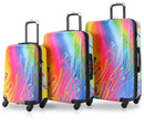 TUCCI DISEGNO TUCCI ITALY – VORTICE II ART 3-PIECE HARDSIDE UNISEX - MULTICOLOR - Brand New