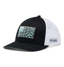COLUMBIA UNISEX PFG FISH FLAG MESH SNAP BACK - BLACK/WHITE - Brand New