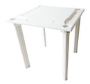 BENE CASA BC-65288  Indoor & Outdoor Domino Game Table, Removable Legs - White - Like New