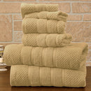 BIBB HOME 6 PIECE EGYPTIAN COTTON TOWEL SET - LINEN - Brand New