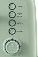 BUYDEEM DT640 4-Slice Toaster, 7-Shade Settings DT-6B83G - Cozy Greenish Like New