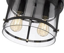 Joakim 2-Light Flush Mount Ceiling Light 11.8"X 8" Black 960 Lumens - NEW - Brand New