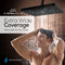 SparkPod 12" Black Rain Shower Head - Ceiling or Wall Mount - Midnight Black - Like New