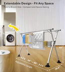 ANJIYP 95 INCHES CLOTHES DRYING RACK WINDPROOF - SILVER - Like New