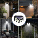 2 Pack 100 LED Outdoor Solar Lights with Motion Sensor and 3 Lighting Modes - Like New