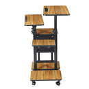 Rolling Height Adjustable Stand Computer Desk Laptop Table Presentation Cart - Brand New