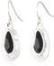 SE0414 THE SAK BLACK STONE SMALL DROP EARRINGS - BLACK/SILVER - Brand New