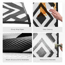 wikiwiki Outdoor Rug, 9x12ft Waterproof Reversible Mat Indoor Outdoor Rugs - Like New