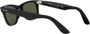 RAY-BAN ORIGINAL WAYFARER SQUARE SUNGLASSES 52 MILLIMETER - BLACK/G-15 GREEN - Like New