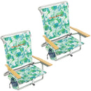 Tommy Bahama 2 Pack 5-Position Classic Lay Flat Backpack Beach Chair - Like New