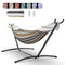 EVERYFUN DOUBLE HAMMOCK WITH SPACE-SAVING STEEL STAND 2P WT 600LB - DC COFFEE - Like New