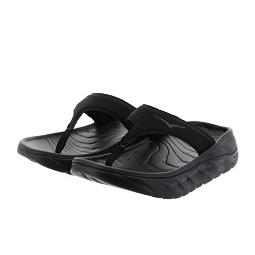 1117910 HOKA ONE ONE ORA RECOVERY FLIP WOMENS SIZE 10 BLACK/DARK GULL GRAY - Brand New