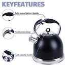 KIAADSY Teapot Whistling Tea Kettle Stove Top Cool Handle Food Grade Steel - Like New