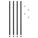 Alera SW59PO36BL Stackable Posts for Wire Shelving 36" High Black 4/Pack - Brand New