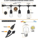 2-Pack Dimmable LED Outdoor String Lights New - Brand New