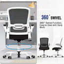 MIMOGLAD OFFICE CHAIR ERGONOMIC DESK CHAIR LUMBAR SUPPORT OC-5188 - WHITE - Like New