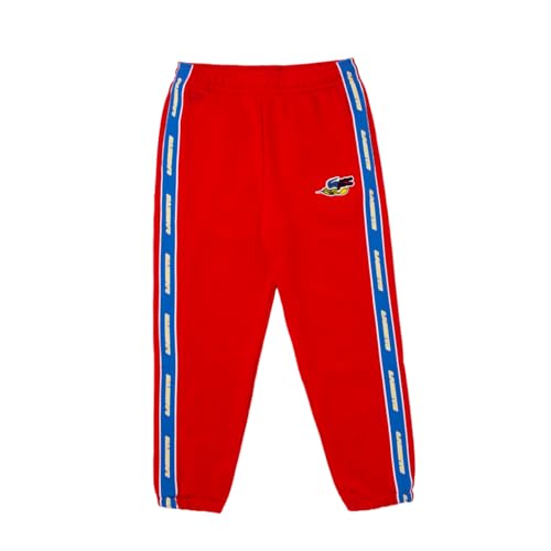 LACOSTE MEN'S HOLIDAY BRANDED BAND TRACKPANTS SIZE: MEN S-3 - RED - Brand New