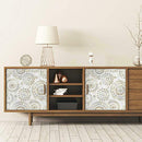 RoomMates Orange and Blue Boho Medallion Peel and Stick Wallpaper - B076CWJ928 - Brand New