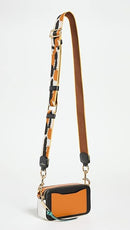 Marc Jacobs Women's The Snapshot Crossbody Bag - Black/Honey Ginger Multi - Brand New