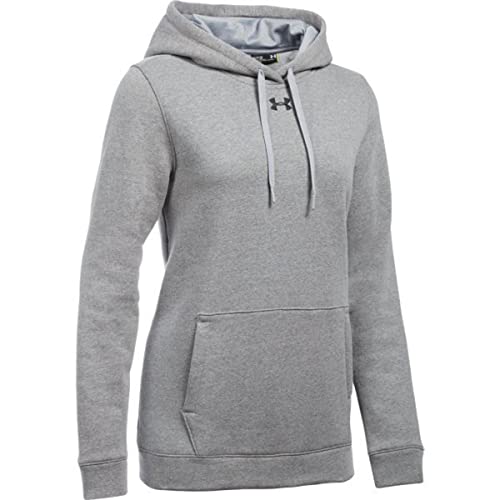 1300261 UNDER ARMOUR WOMEN'S HUSTLE FLEECE HOODIE GRAY/BLACK SIZE S - Brand New