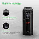 APC UPS 1500VA UPS Battery Backup and Surge Protector, BX1500M - Black Like New
