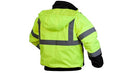 Pyramex RJ32 Series Waterproof Hi-Vis Orange Lime Bomber Jacket, Size L - Like New
