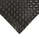 Rubber-Cal Diamond-Plate Rubber Flooring Roll 3 mm x 4 ft x 3 ft Roll - Black - Brand New