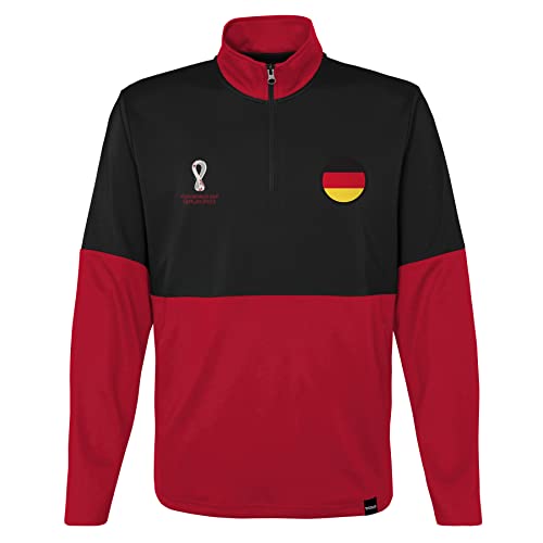 9KIMW2AQV OUTERSTUFF MEN'S FIFA WORLD CUP COUNTRY 1/4 ZIP TOP RED/BLACK XL - Brand New