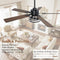 VACZON 52" Farmhouse Ceiling Fans Lights Remote Ceiling Fan, Brown/Black - Brand New
