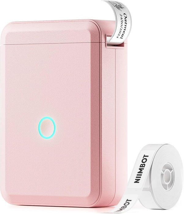 NIIMBOT D110 LABEL MAKER MACHINE WITH TAPE, SIZE SMALL - PINK - Like New