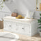 349A005291-KD MODCART STORAGE BENCH W/4 DOORS AND ADJUSTABLE SHELVES - WHITE - Like New