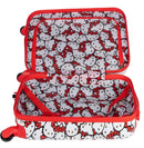 HELLO KITTY HARDSIDE CARRY ON SPINNER SUITCASE - RED/WHITE - Like New