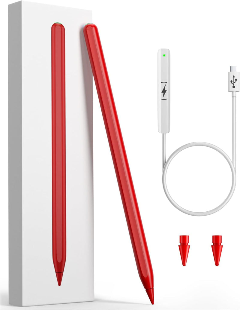 Minibesky iPad Pencil 2nd Generation with Magnetic Wireless Charging - RED Like New