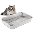 Yangbaga Stainless Steel Litter Box for Cat and Rabbit B0936D91X2 - Silver - Like New