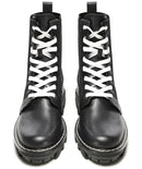 RAG AND BONE SHILOH LEATHER COMBAT BOOTS - US Women 6 (EU W36) - BLACK - Like New