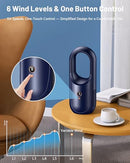 RELEXNOW BLADELESS DESK FAN 6 SPEED MODES SMALL BLADELSS RECHARGEABLE FAN BLUE - Like New