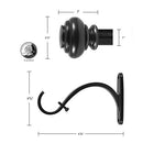 DECOPOLITAN URN SINGLE ROD SET 72-144" ANTIQUE BLACK 27865-72AB - Like New